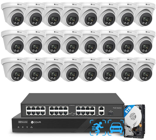 Enterprise kit NVR-Pro 32-Channel AI Security System - 12MP NVR with 32x 5MP PoE Cameras
