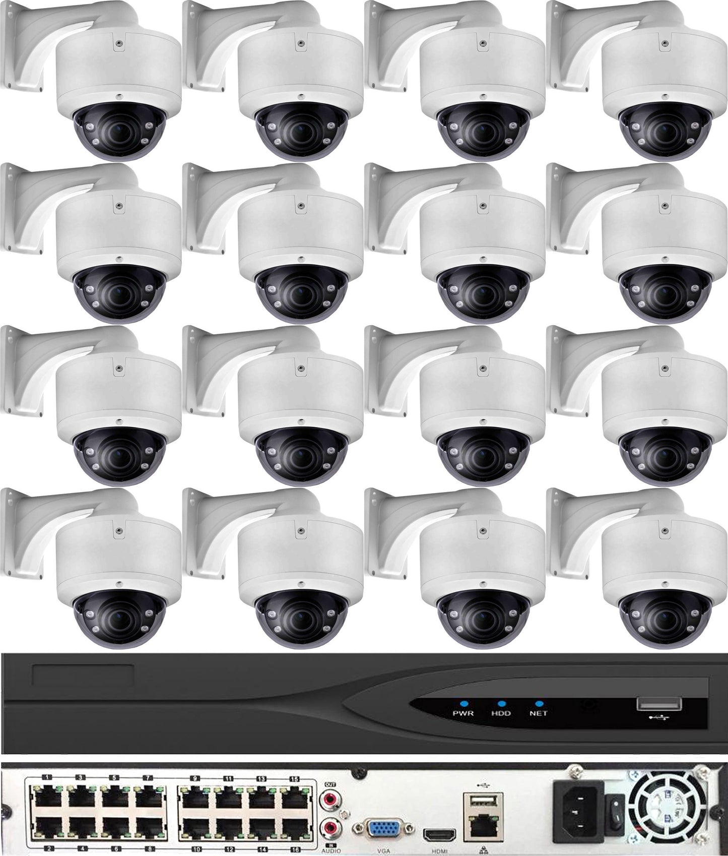 NVR-PRO Enterprise 5MP IP Surveillance System - 16 Camera Full System